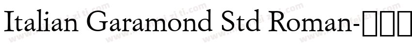 Italian Garamond Std Roman字体转换